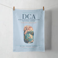 Thumbnail for Ronald Reagan Washington National Airport (DCA) design on light blue towel