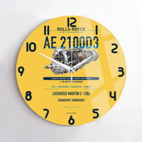 Thumbnail for AE 2100D3 design on yellow no frame wall clock