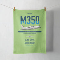 Thumbnail for Piper M350 design on light green towel