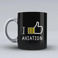 Thumbnail for Customisable I Like Aviation Mug - view 4