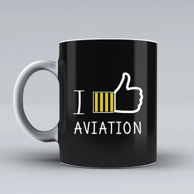 I Like Aviation Ceramic White Mugs