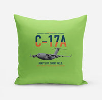 Thumbnail for C-17A Globemaster III design on light green pillow