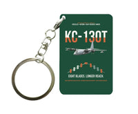 Thumbnail for KC-130T NP2000 design on dark green designed key chain, double-side print