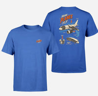 Thumbnail for SIGNAL 616 - How Planes Fly V2 - Double-Side T-Shirt design on blue double side t shirt