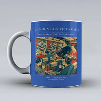 Thumbnail for VINTAGE G4224 - The Mountain Vista Cabin - Ceramic Mug design on blue