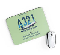 Thumbnail for Airbus A321P2F design on light green rectangle mouse pad
