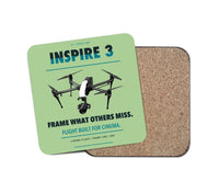Thumbnail for DJI Inspire 3 design on light green 1 piece coaster