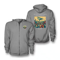 Thumbnail for VINTAGE G4498 - The Spice Market Circle - Premium Zipped Hoodie design on gray