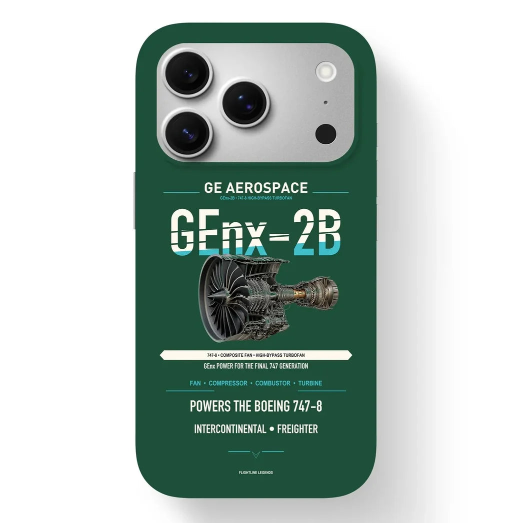 GEnx-2B Case design on dark green iphone case
