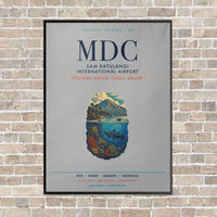 Thumbnail for Sam Ratulangi International Airport MDC vertical canvas print - framed - light gray background