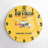 Thumbnail for Leonardo AW109SP GrandNew design on yellow no frame wall clock
