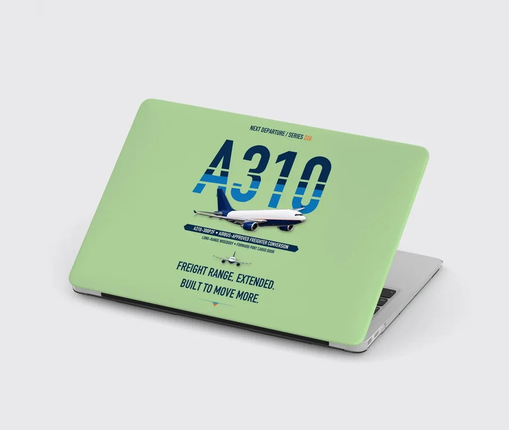 Airbus A310-300P2F design on light green MacBook case