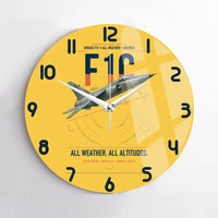 Thumbnail for Dassault Mirage F1C design on yellow no frame wall clock