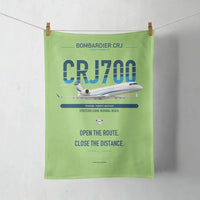 Thumbnail for Bombardier CRJ700 design on light green towel