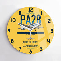 Thumbnail for Piper PA-28 Cherokee design on yellow no frame wall clock