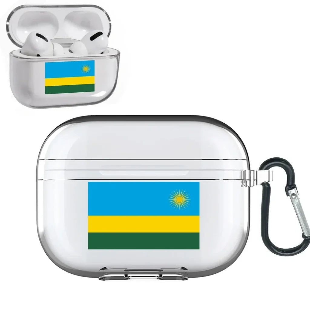 Rwanda AirPods Pro transparent case - With Buckle