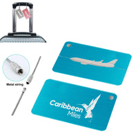 Thumbnail for Carbbean Airlines Aluminum Airplane Luggage tag in blue