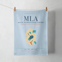 Thumbnail for Malta International Airport (MLA) design on light blue towel