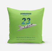 Thumbnail for Bombardier Learjet 23 design on light green pillow
