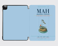 Thumbnail for Menorca Airport (MAH) design on light blue ipad tablet case
