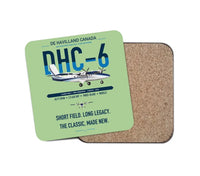Thumbnail for DHC-6 Twin Otter Classic 300-G design on light green 1 piece coaster