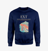 Thumbnail for Exeter International Airport (EXT) design on navy blue sweatshirt