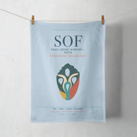 Thumbnail for Vasil Levski Airport – Sofia (SOF) design on light blue towel