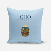 Thumbnail for Charlottesville–Albemarle Airport (CHO) design on light blue pillow