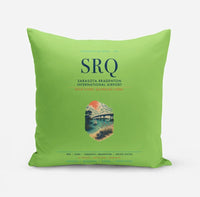 Thumbnail for Sarasota Bradenton International Airport (SRQ) design on light green pillow