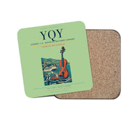 Thumbnail for Sydney–J.A. Douglas McCurdy Airport (YQY) design on light green 1 piece coaster