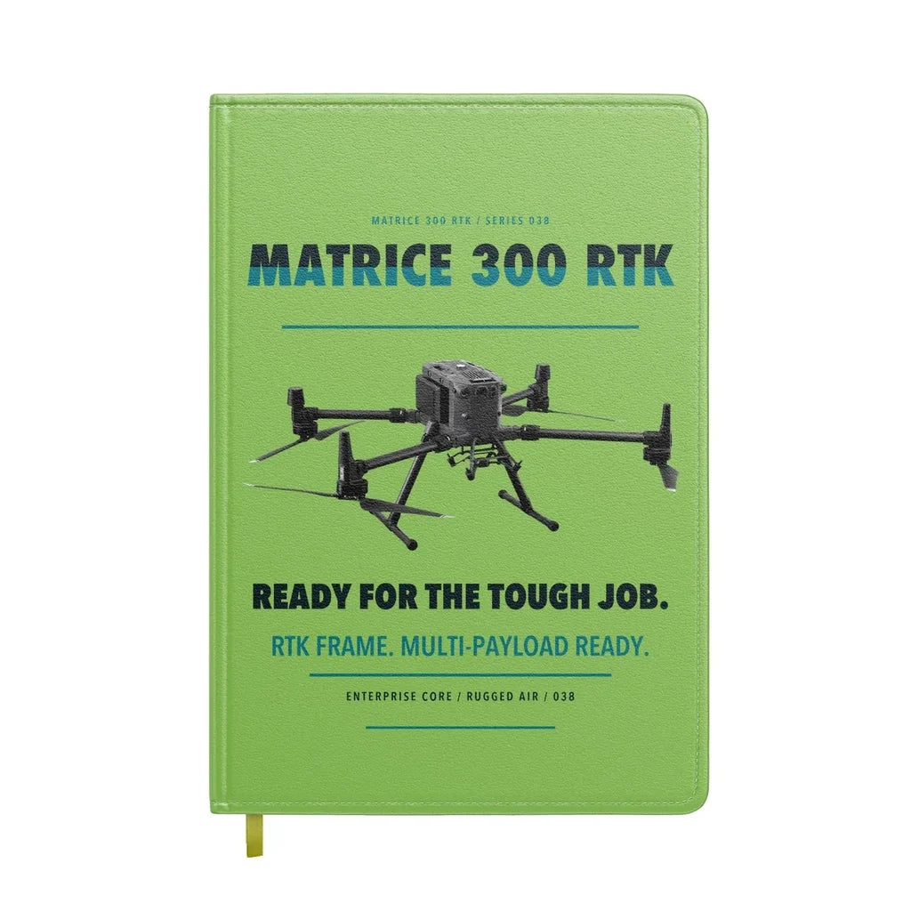 DJI Matrice 300 RTK design on light green notebook