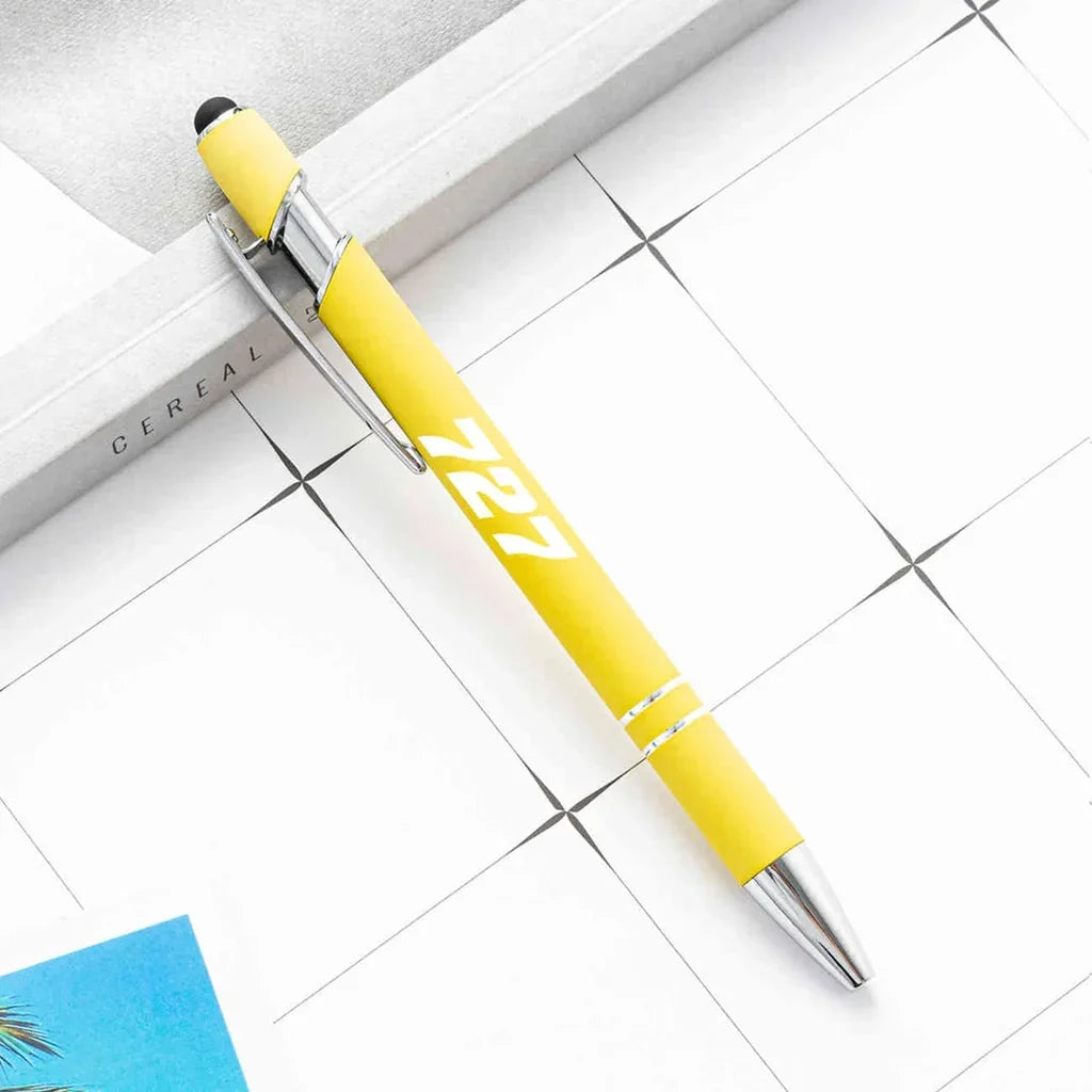 Boeing 727 Flat Text touch pen - yellow