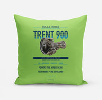 Thumbnail for TRENT 900 design on light green pillow