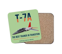 Thumbnail for T-7A Red Hawk design on light green 1 piece coaster