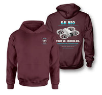Thumbnail for DJI Neo design on dark red hoodie