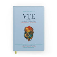 Thumbnail for Wattay International Airport Vientiane (VTE) design on light blue notebook