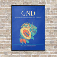 Thumbnail for Maurice Bishop International Airport GND — St. George's vertical canvas print - framed - blue background