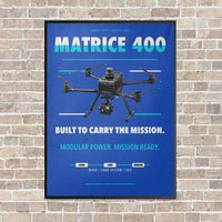 Thumbnail for DJI Matrice 400 vertical canvas print - framed - blue background