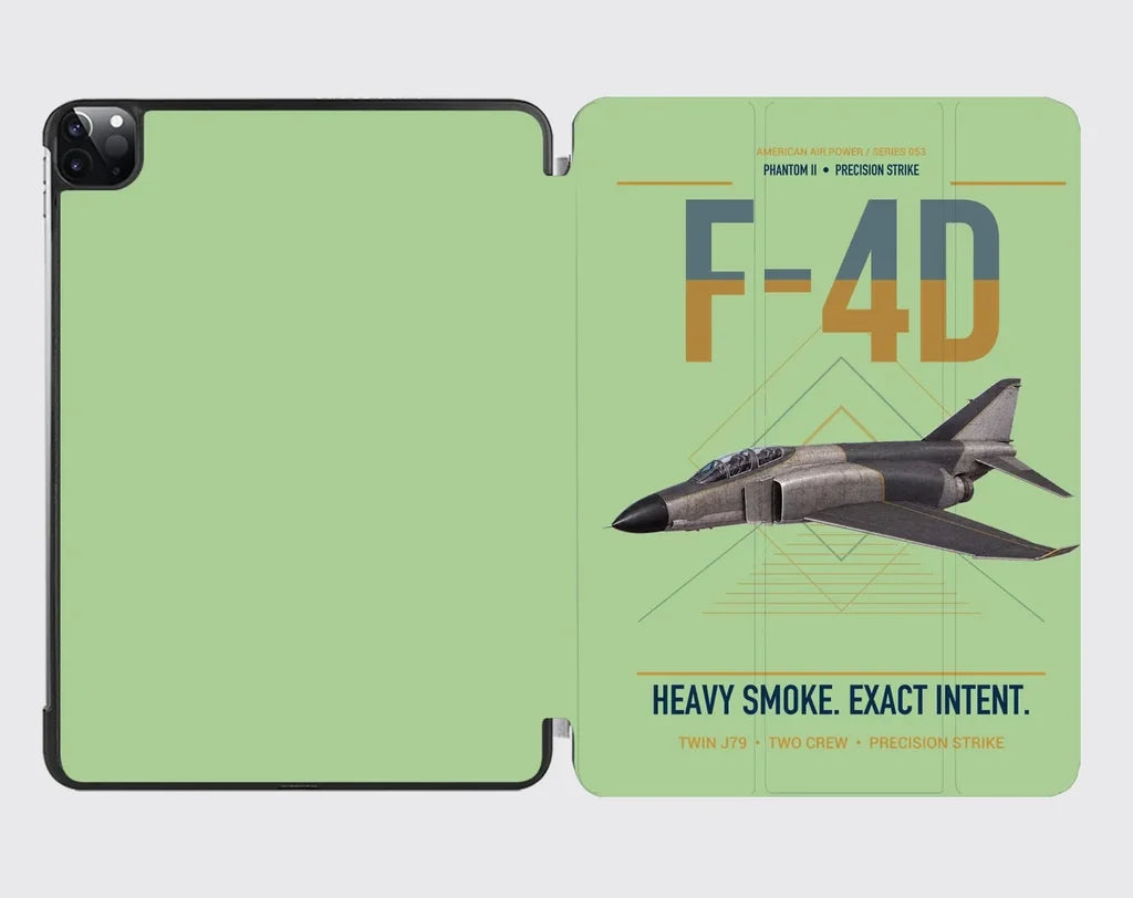 F-4D Phantom II design on light green ipad tablet case