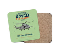 Thumbnail for Airbus Helicopters H225M Caracal design on light green 1 piece coaster