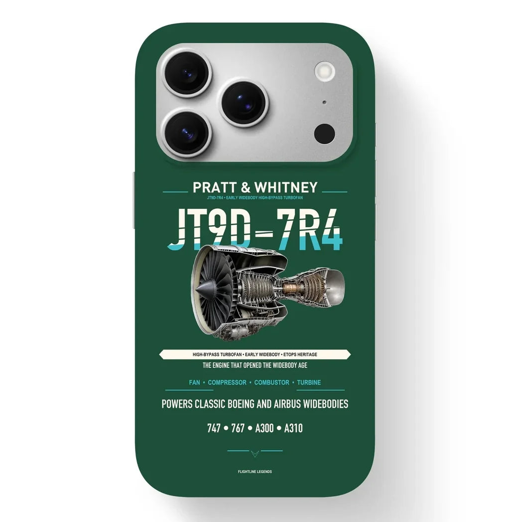 JT9D-7R4 Case design on dark green iphone case