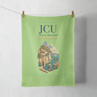 Thumbnail for Ceuta Heliport (JCU) design on light green towel