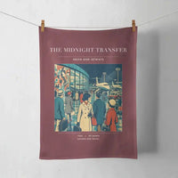 Thumbnail for VINTAGE G4117 - The Midnight Transfer - Designed Towels design on darkred