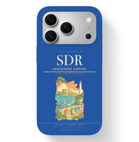 Thumbnail for Santander Airport (SDR) design on blue iPhone 17 Pro MagSafe case