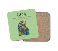 Thumbnail for Genoa Cristoforo Colombo Airport (GOA) design on light green 1 piece coaster