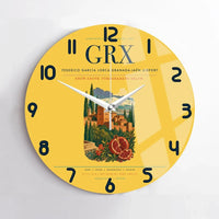 Thumbnail for Federico García Lorca Granada-Jaén Airport (GRX) design on yellow no frame wall clock