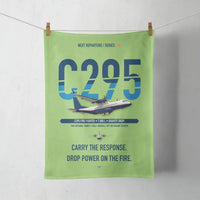 Thumbnail for Airbus C295 Firefighter design on light green towel
