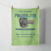 Thumbnail for PW4000-100 design on light green towel