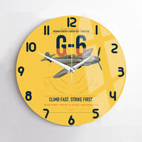 Thumbnail for Messerschmitt Bf 109G-6 design on yellow no frame wall clock