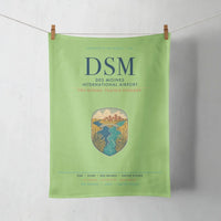 Thumbnail for Des Moines International Airport (DSM) design on light green towel